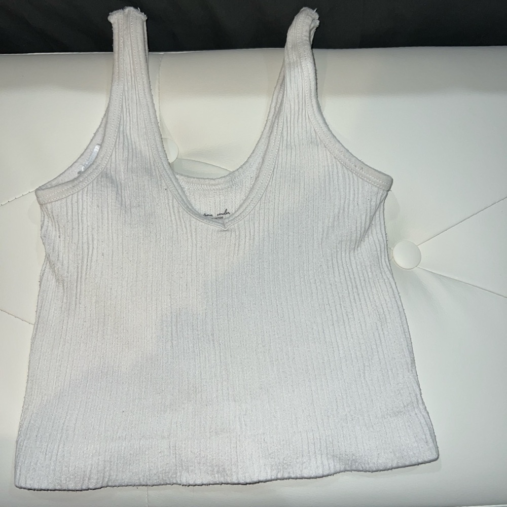urban outfitters tank top. white. slightly worn.
